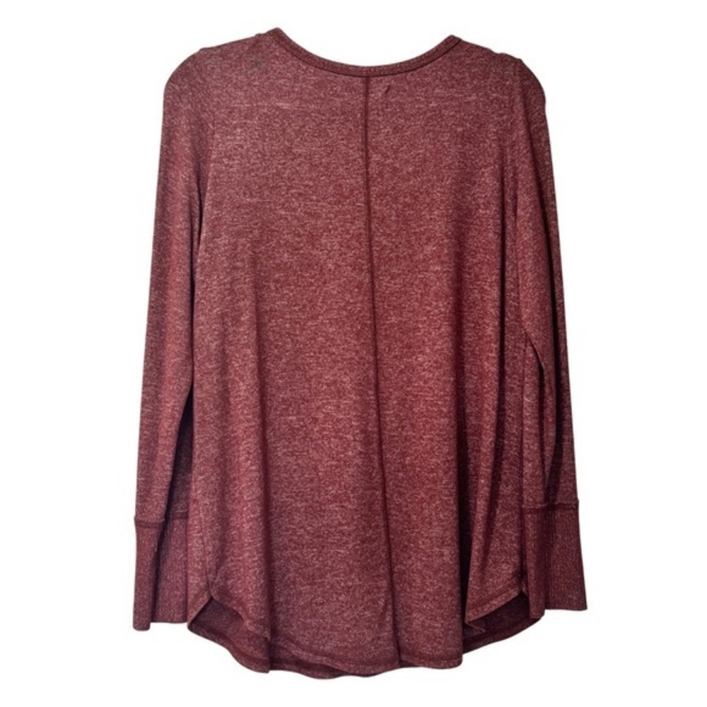 Abercrombie & Fitch Soft A&F Cozy Womens Large‎ Burgundy Good V-Neck Long Sleeve - Picture 8 of 11